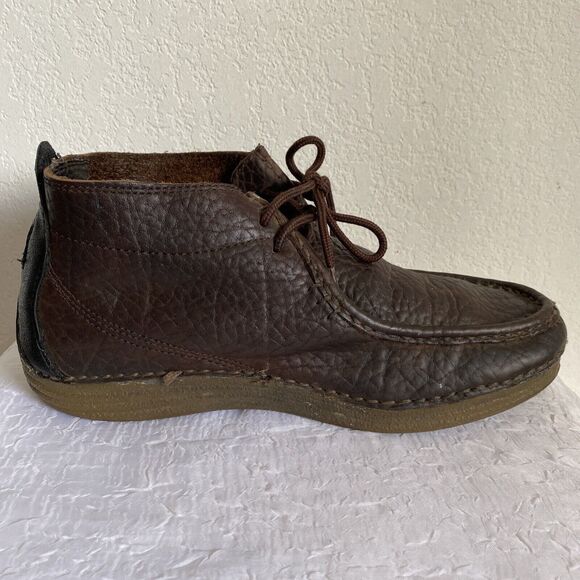 Tony Lama CAV0902 Boots Brown Distressed Moc Toe Casual Lace-Up Shoes Sz 10.5D